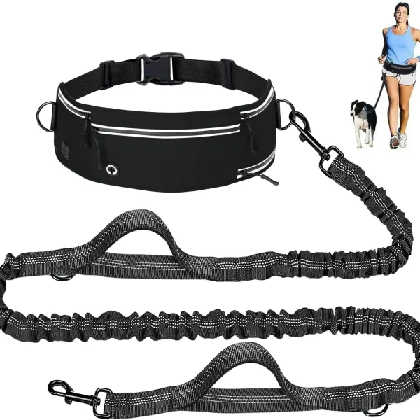 Hands Free Dog Leash with Pack for Running.